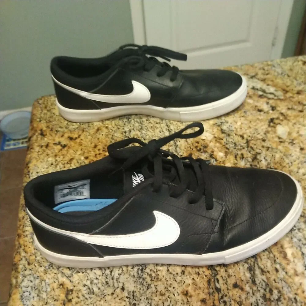 Nike SB Portmore II Mens Black Solar prm Skate Shoes 923115-010 Sz 7